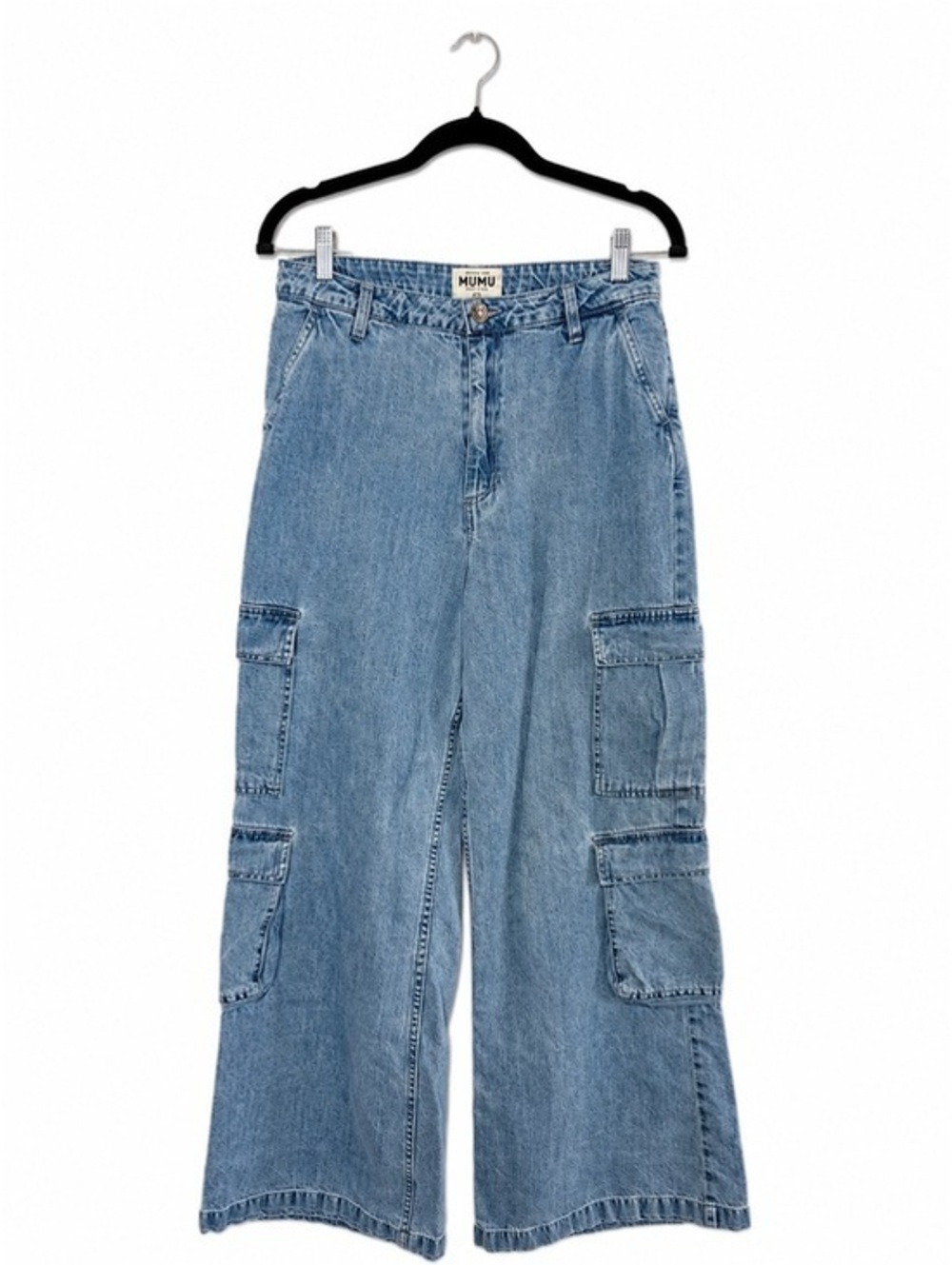 Show Me Your Mumu The Cargo Jeans Mountain Mist Denim Women's Size 26